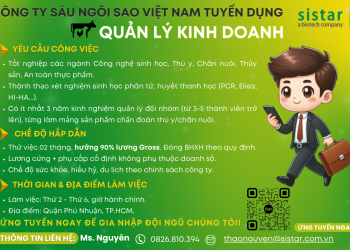 Sistar Vietnam tuyển dụng Trưởng phòng sản phẩm Chẩn đoán (DD Manager)